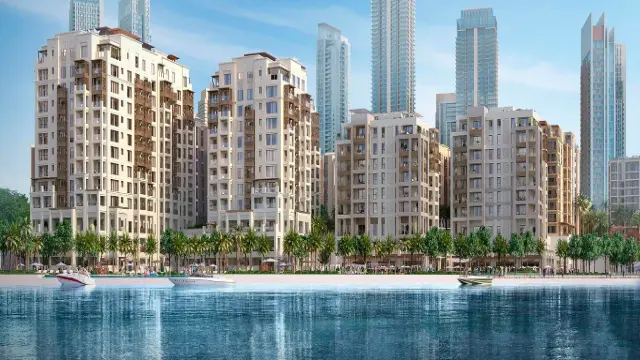 Emaar Lotus Creek Beach at Dubai Creek Harbour building view